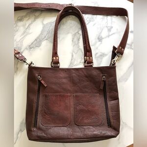 Madosh Genuine Leather Crossbody/Business Bag in pristine condition.